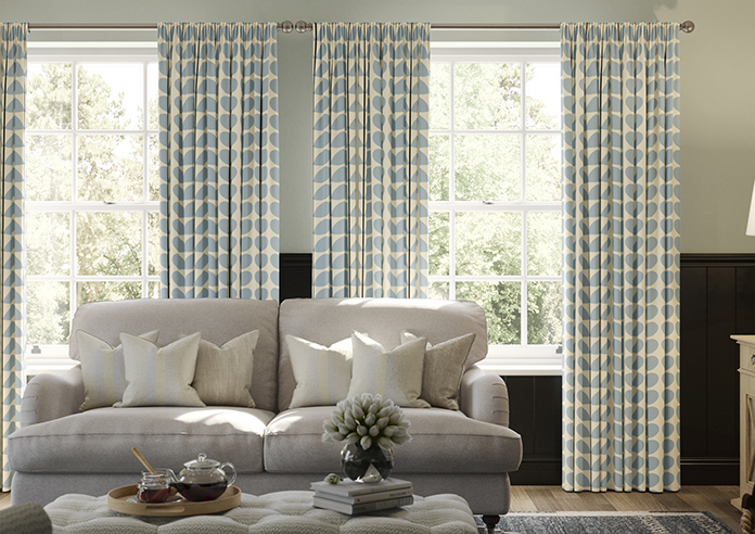 Orla Kiely Two Colour Stem, Powder Blue - Made to Measure Curtains - Image 3